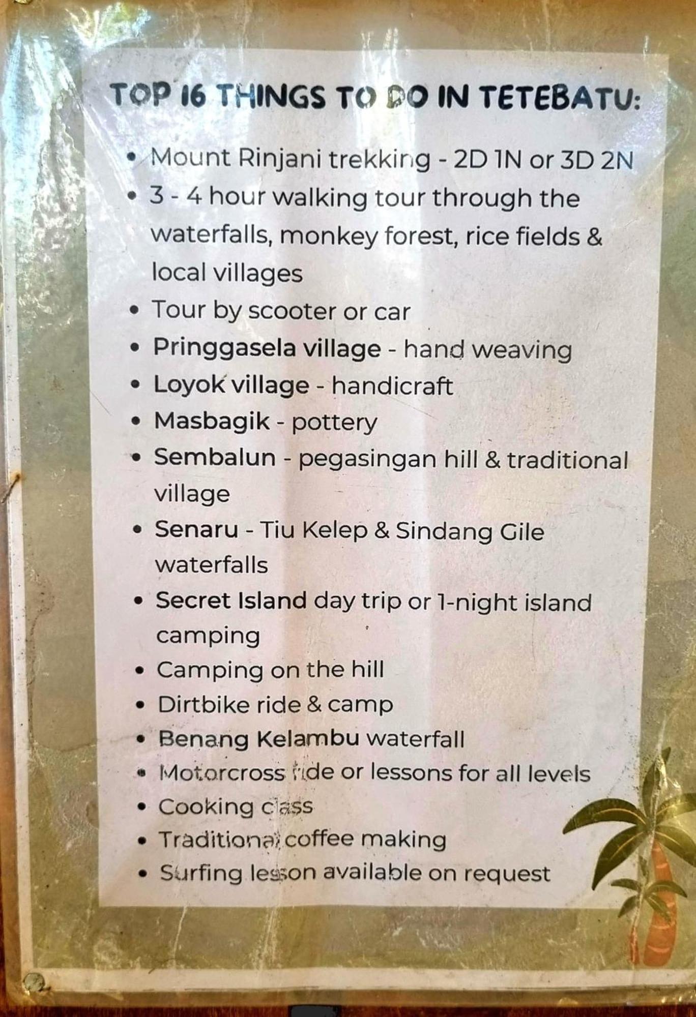 Tetebatu Hostel 외부 사진